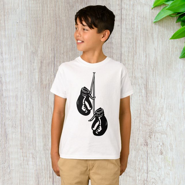 Vintage Hanging Boxing-handskar Retro Fighter T Shirt (Skapare uppladdad)