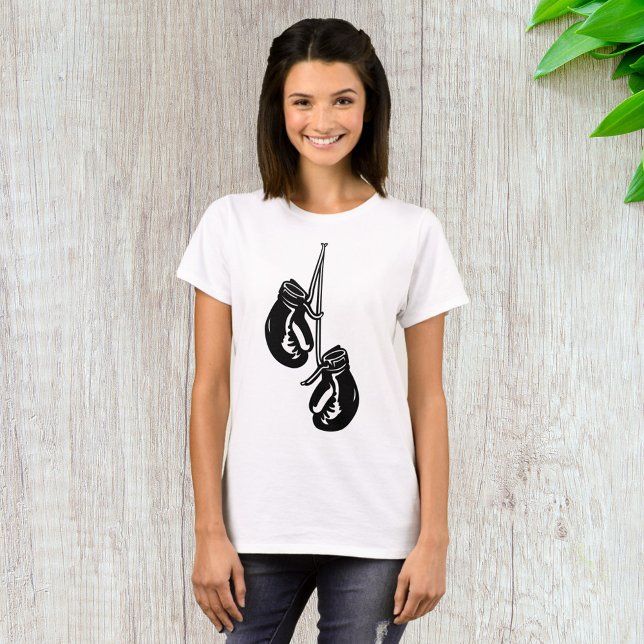 Vintage Hanging Boxing-handskar Retro Fighter T Shirt (Skapare uppladdad)