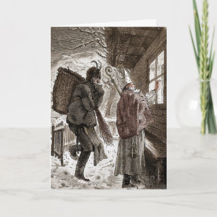 Vintage Hans Trapp och St. Nick-julkort Helgkort