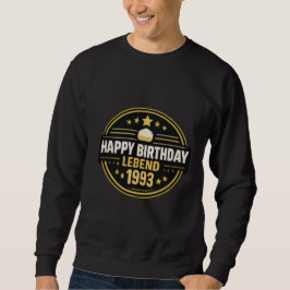 Vintage Happy Birthday Legend 1993 Tröja Lång Ärmad Tröja