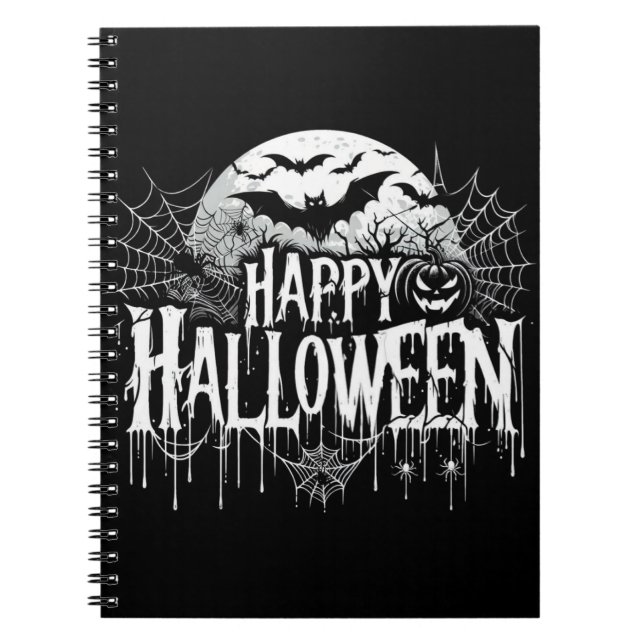 Vintage happy halloween art anteckningsbok (Framsidan)