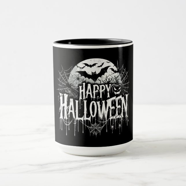 Vintage happy halloween art mugg (Center)
