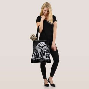 Vintage happy halloween art tygkasse