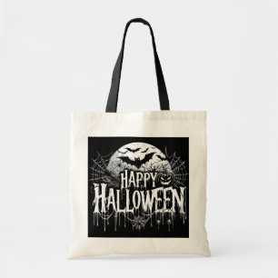 Vintage happy halloween art tygkasse
