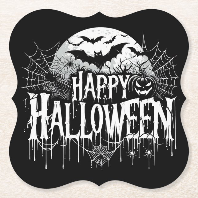 Vintage happy halloween art underlägg papper (Framsida)