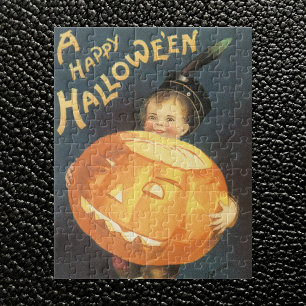 Vintage Happy halloween av Ellen Clapsaddle Pussel