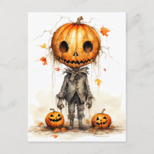 Vintage Happy halloween Fiend Vykort
