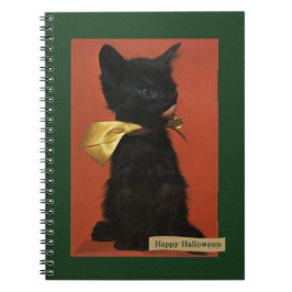Vintage Happy halloween Kitten Journal Anteckningsbok
