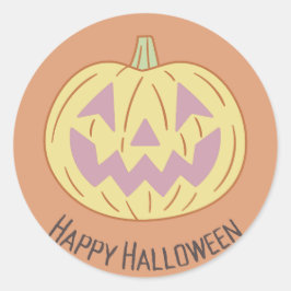 Vintage Happy halloween Runt Klistermärke