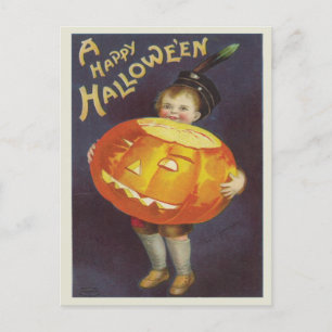 Vintage Happy halloween Vykort