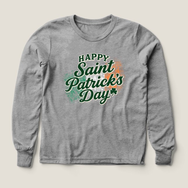 Vintage Happy Saint Patrick's day  T Shirt (Design framsida)