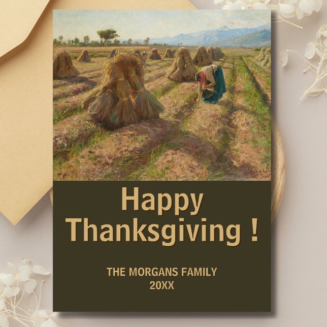 Vintage Happy thanksgiving Harvest Danielson Kort (Skapare uppladdad)