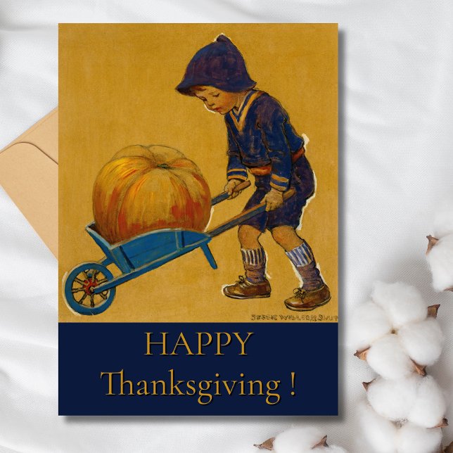 Vintage Happy thanksgiving Jessie Willcox Smith Kort (Skapare uppladdad)