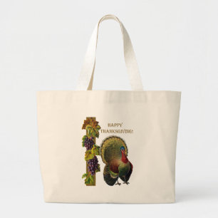 Vintage Happy thanksgiving Turkiet Jumbo Tygkasse
