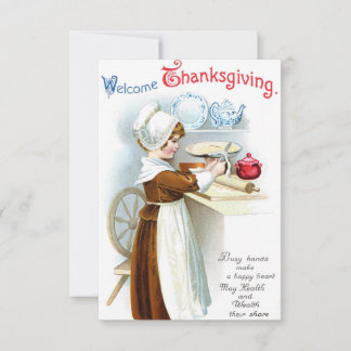 vintage happy thanksgiving vattenfärg inbjudningar