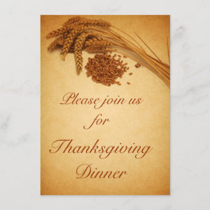Vintage Happy thanksgiving vetet Maj Inbjudningar
