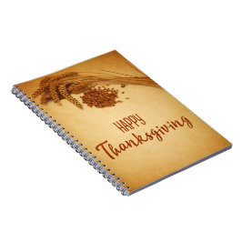 Vintage Happy thanksgiving Wheat Maj Anteckningsbok