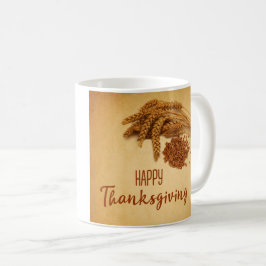 Vintage Happy thanksgiving Wheat Maj Kaffemugg