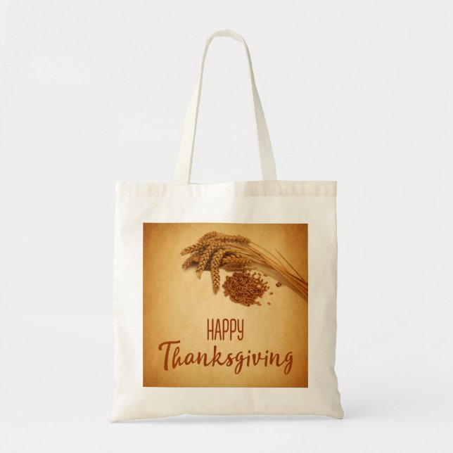 Vintage Happy thanksgiving Wheat Maj Tygkasse (Framsidan)