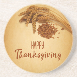 Vintage Happy thanksgiving Wheat Maj Underlägg Sandsten