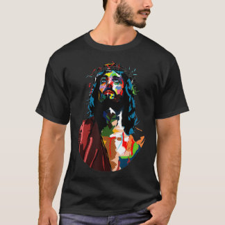 Vintage Har Kung Jesus Kristus Sweet Ansikte image T Shirt