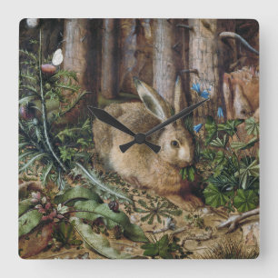 Vintage Har Skog Natur Mörk Cottagecore Fyrkantig Klocka
