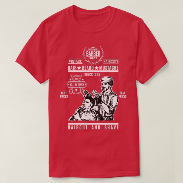Vintage hårklippning t shirt (Design framsida)