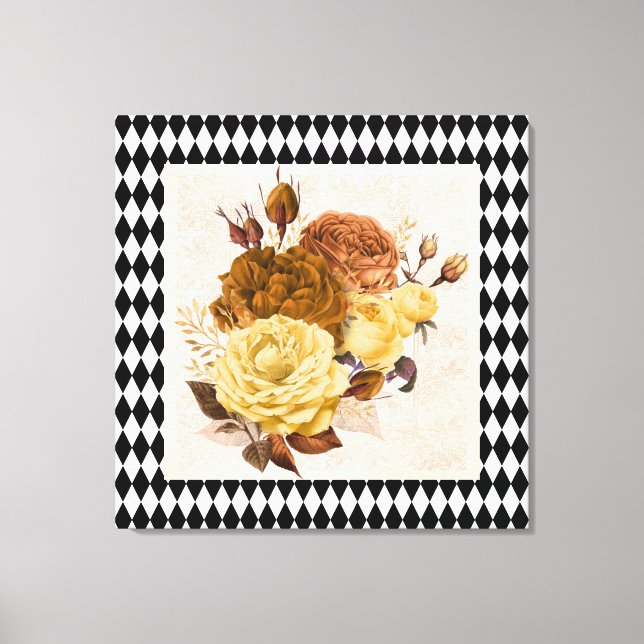 Vintage Harlequin Garden Ro Canvastryck (Framsida)