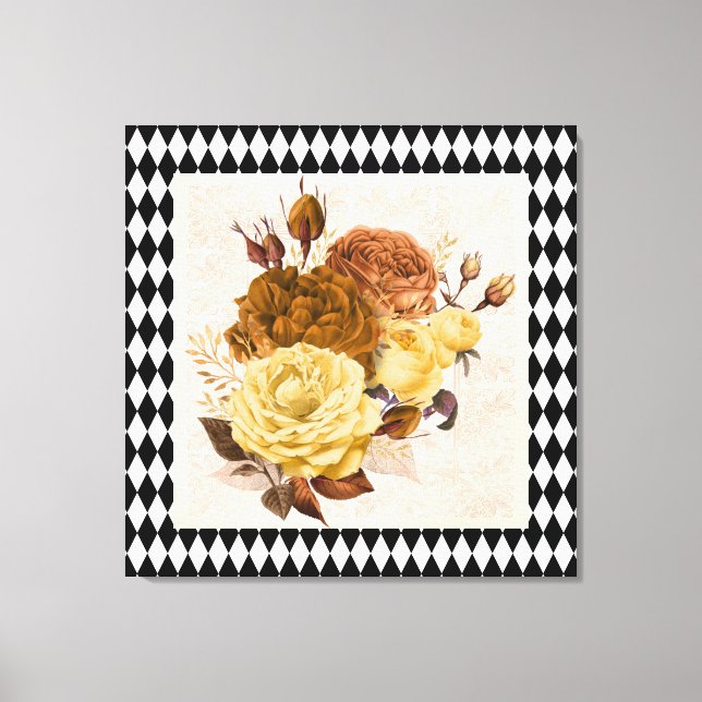 Vintage Harlequin Garden Ro Canvastryck (Framsida)
