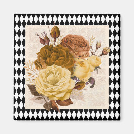 Vintage Harlequin Garden Ro Magnet