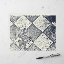 Vintage Harlequin Inspired Black and White Struktu