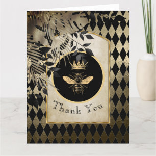 Vintage Harlequin Queen Bee - tackkort