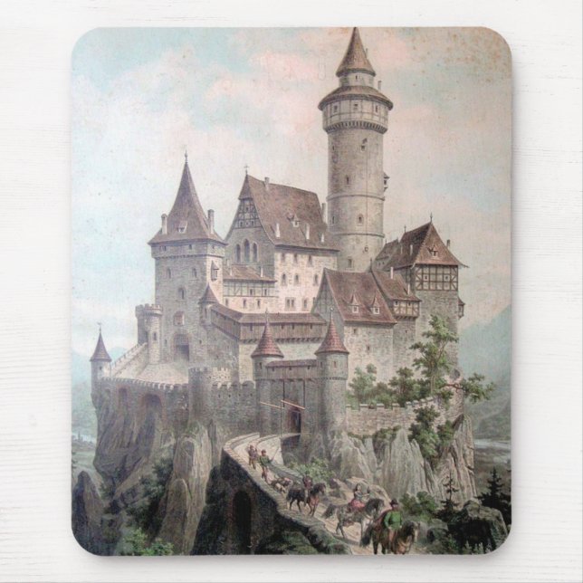 Vintage - härligt gammalt slott musmatta (Framsidan)