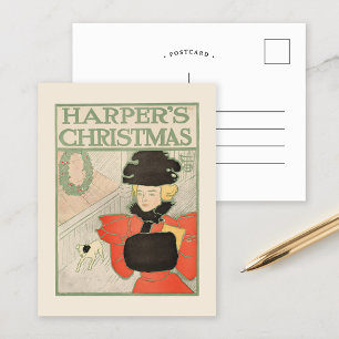 Vintage Harper's jul 1896 Vykort
