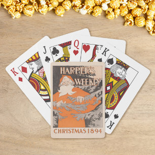 Vintage Harpers veckojul 1894 Casinokort