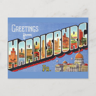 Vintage Harrisburg PA  Vykort