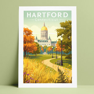 Vintage Hartford Connecticut Vykort