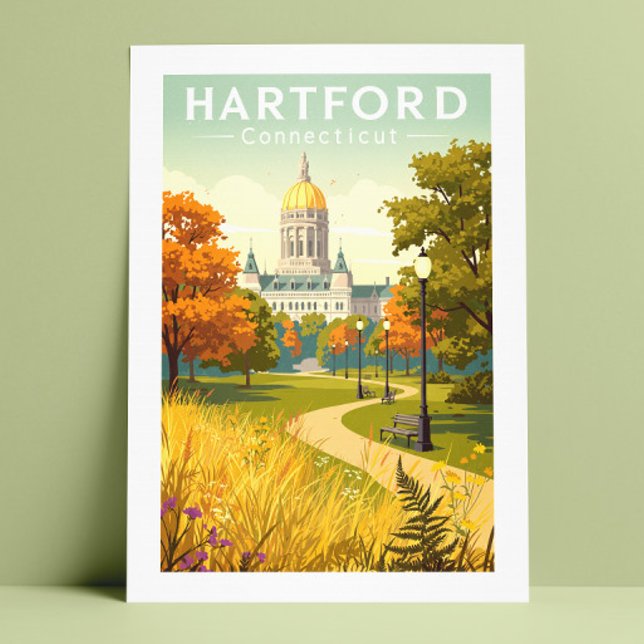 Vintage Hartford Connecticut Vykort (Skapare uppladdad)