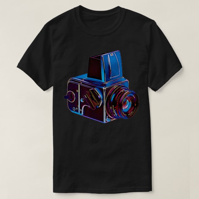 Vintage Hasselblad Stil Camera T Shirt (Design framsida)