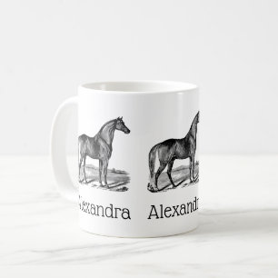 Vintage Häst Stående Kaffemugg