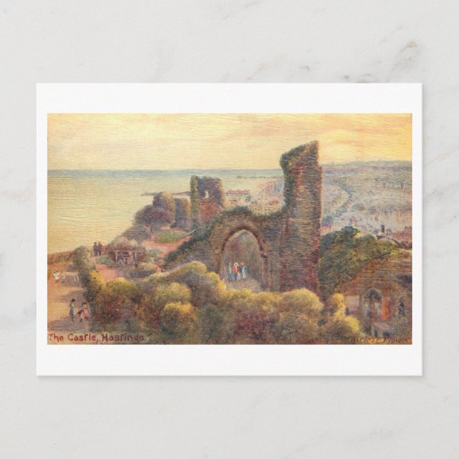 Vintage Hastings Castle Vykort (Framsida)