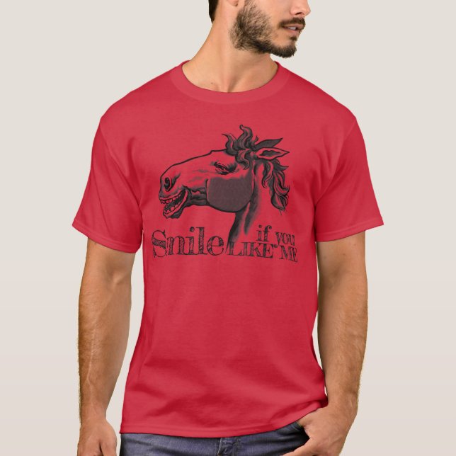 Vintage hästsmil t shirt (Framsida)