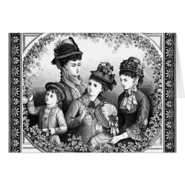 Vintage Hats Hälsningskort (Framsidan Horizontal)