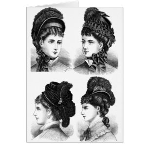 Vintage Hats Hälsningskort