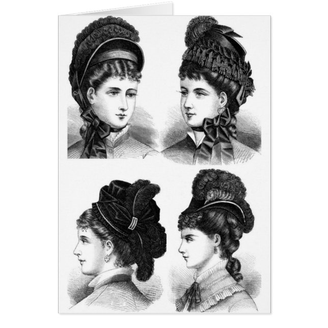 Vintage Hats Hälsningskort (Framsidan)