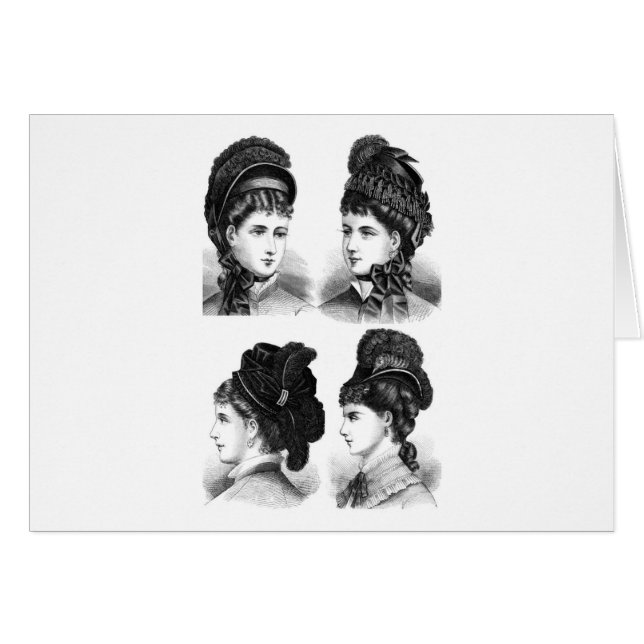 Vintage Hats Hälsningskort (Framsidan Horizontal)