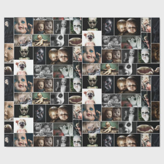 Vintage Haunted Dolls Wrapping Paper Presentpapper