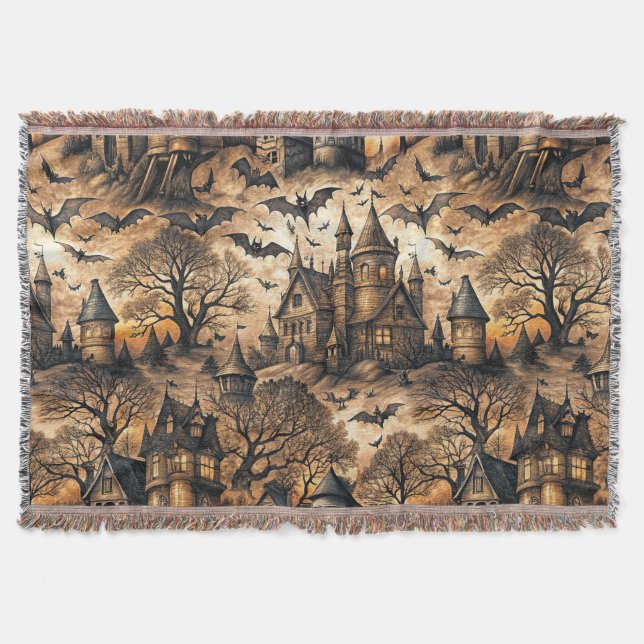 Vintage Haunted House Filt (Framsidan)