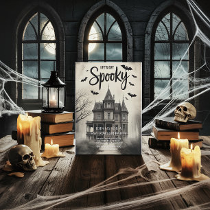 Vintage Haunted House Halloween fest Inbjudningar