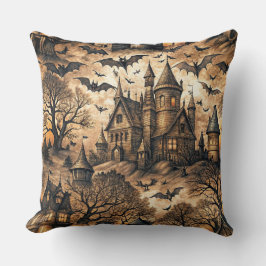 Vintage Haunted House Kudde